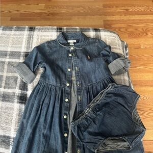 Polo by Ralph Lauren Blue Denim Kids Dress